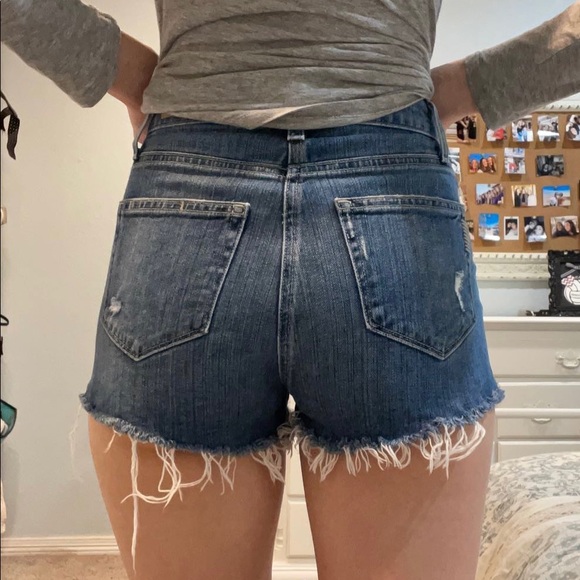 Size 25 Distressed PAIGE Shorts - Picture 2 of 5